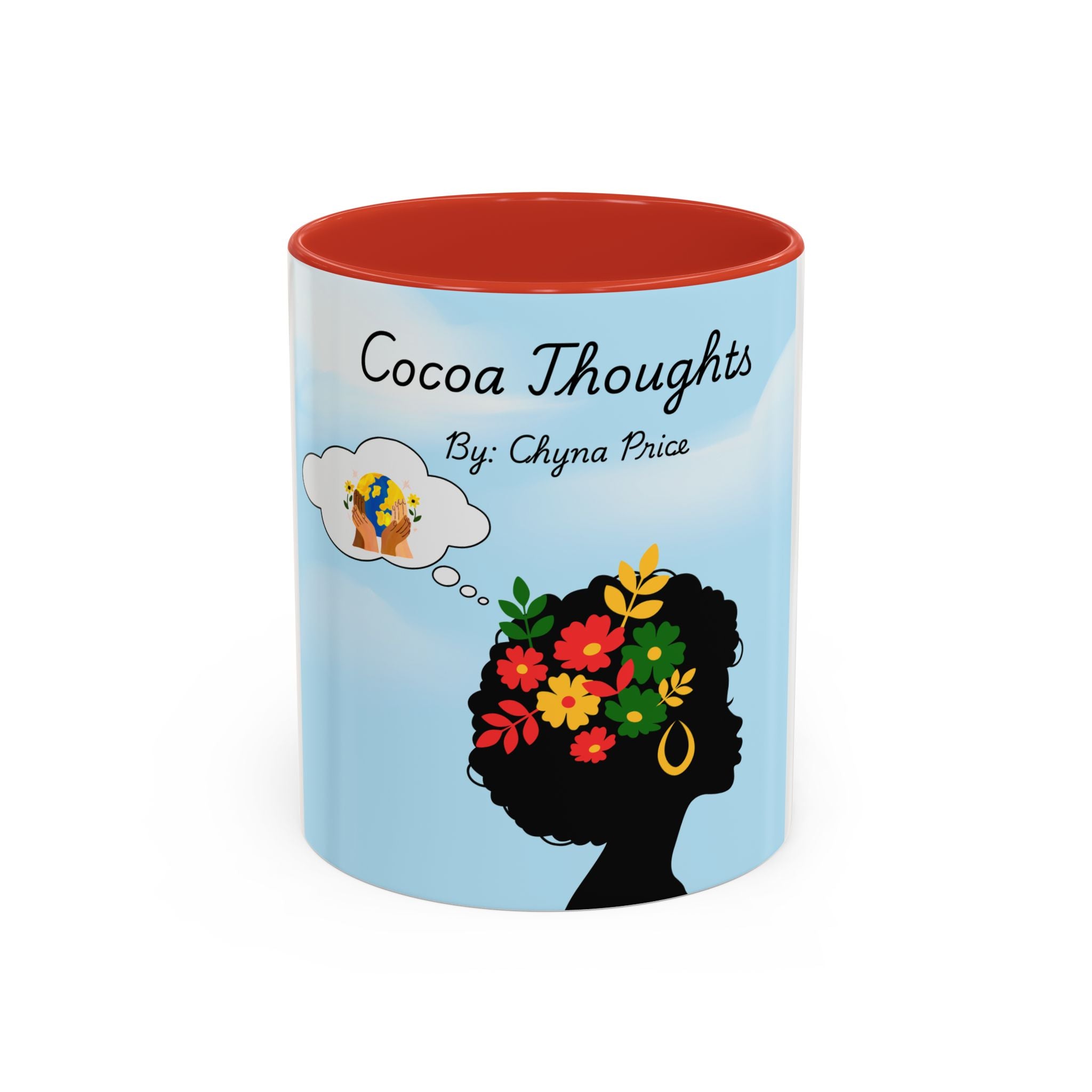 Cocoa Thoughts Accent Coffee Mug – Inspirational Afrocentric Design by Chyna Price