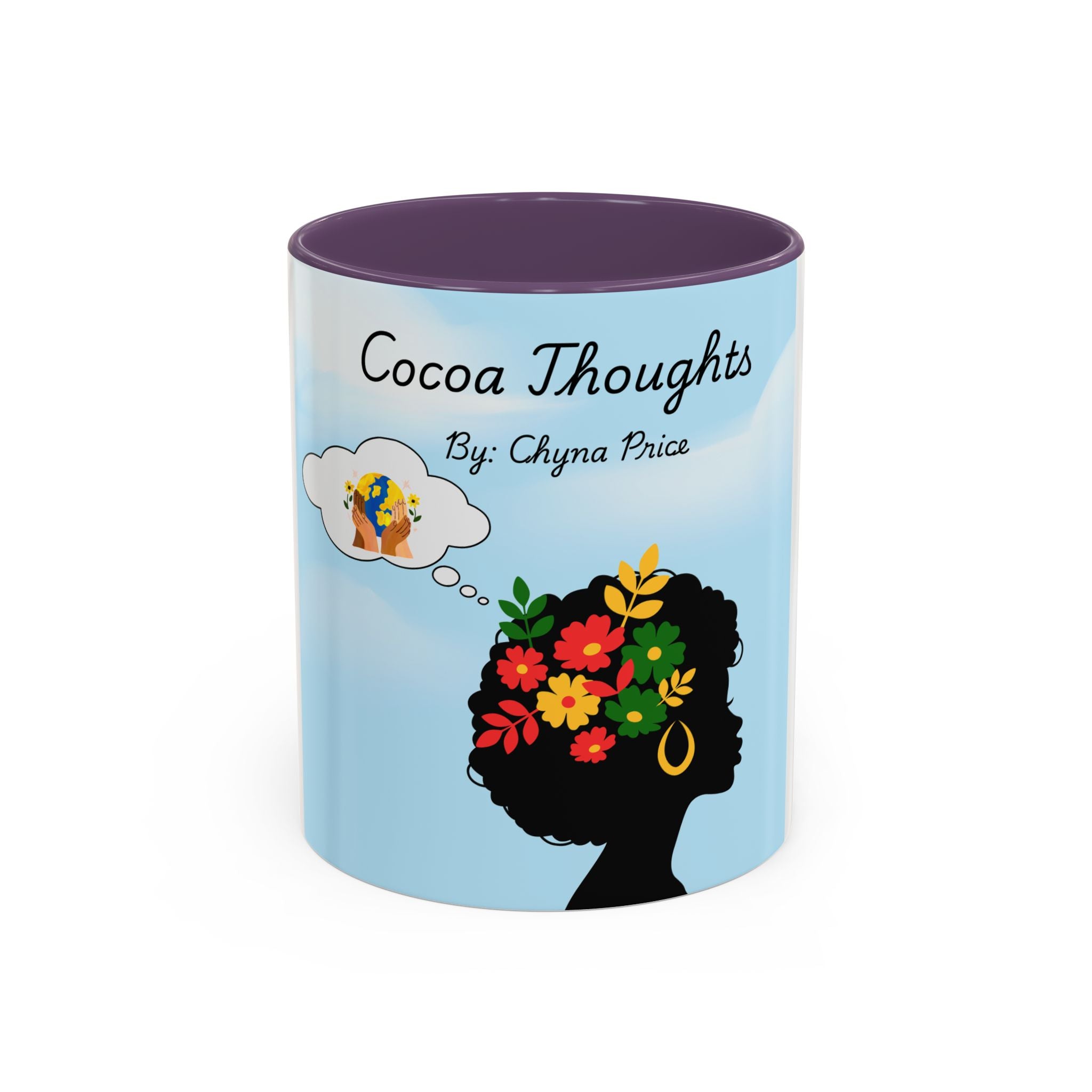 Cocoa Thoughts Accent Coffee Mug – Inspirational Afrocentric Design by Chyna Price