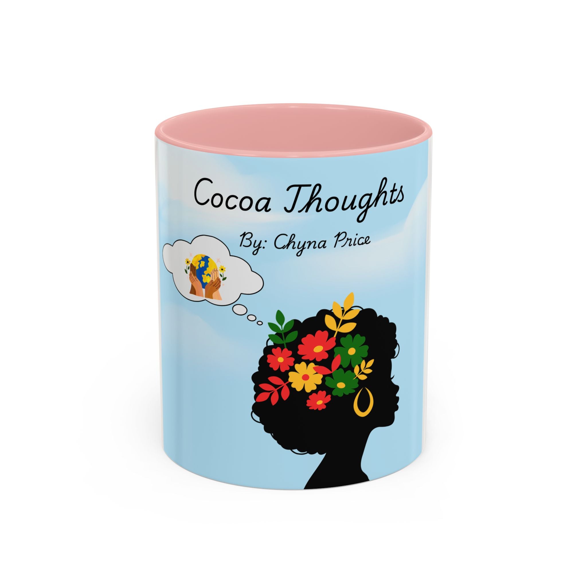 Cocoa Thoughts Accent Coffee Mug – Inspirational Afrocentric Design by Chyna Price