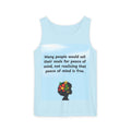 Peace of Mind Tank Top — Inspirational Floral Silhouette Quote Tank