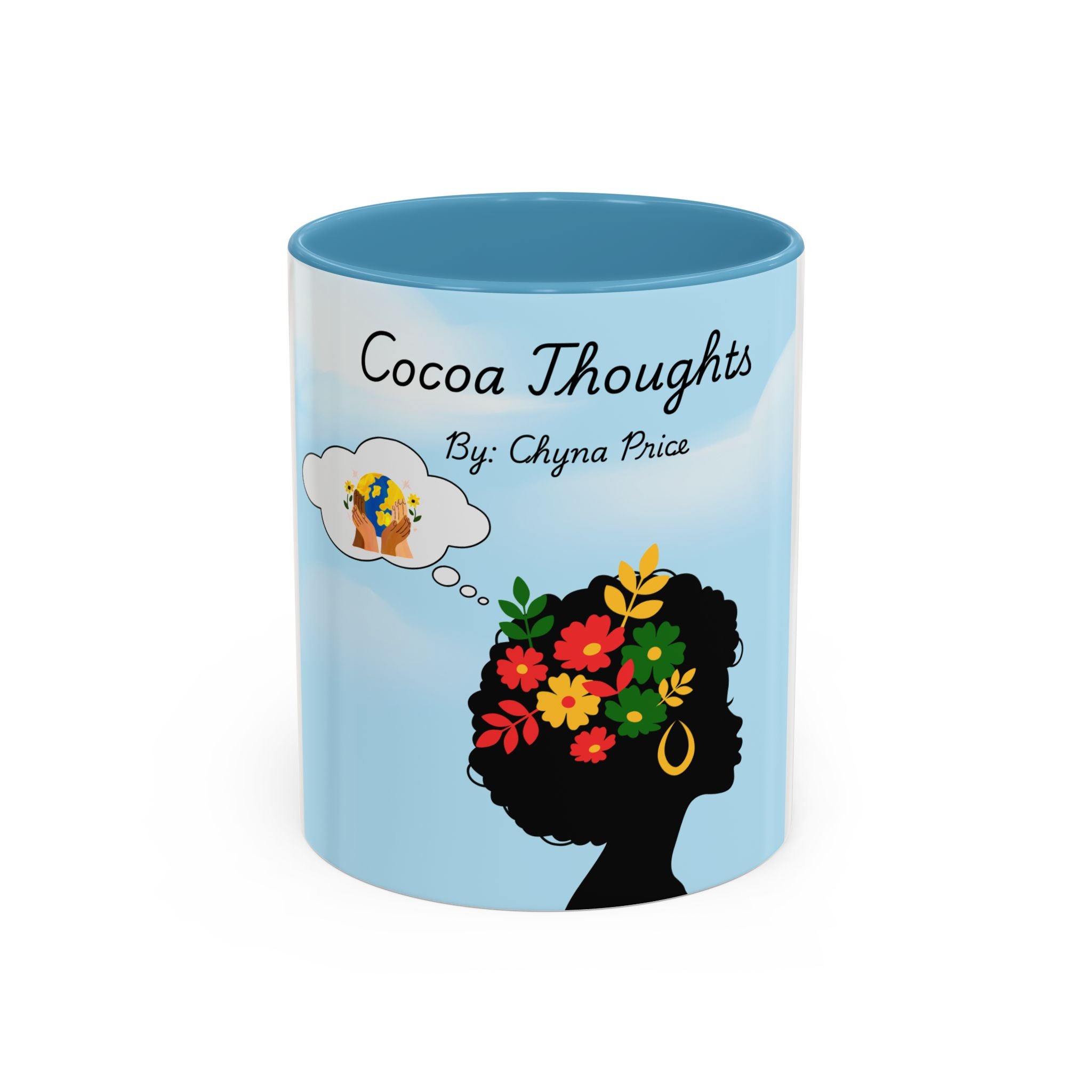 Cocoa Thoughts Accent Coffee Mug – Inspirational Afrocentric Design by Chyna Price