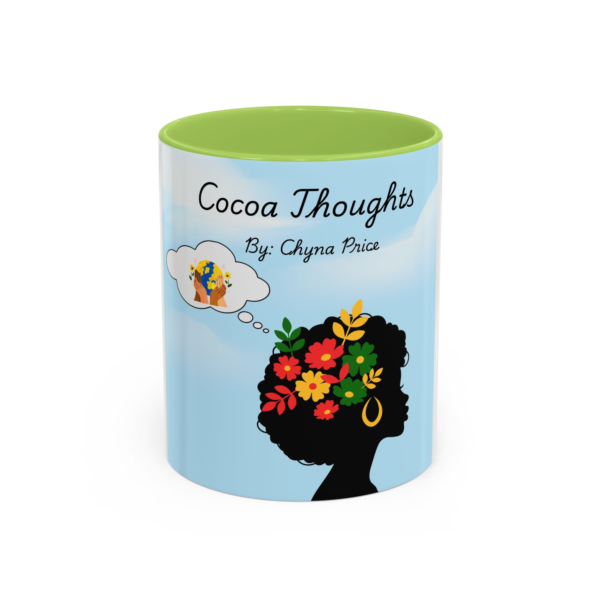 Cocoa Thoughts Accent Coffee Mug – Inspirational Afrocentric Design by Chyna Price