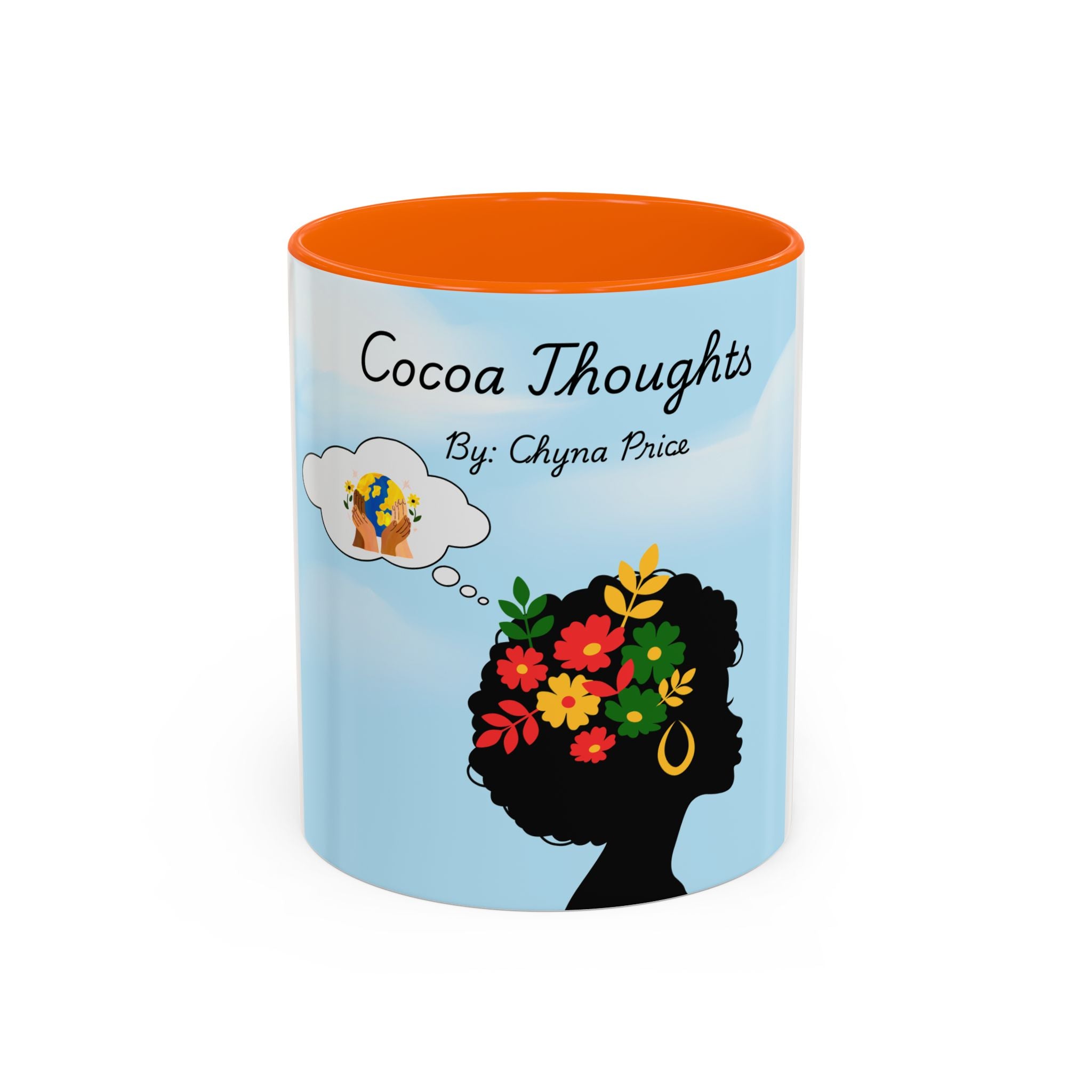 Cocoa Thoughts Accent Coffee Mug – Inspirational Afrocentric Design by Chyna Price