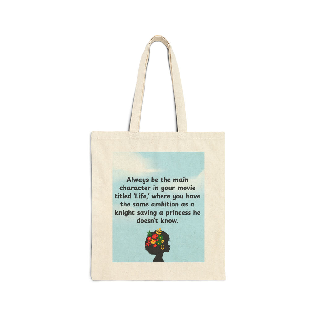 Canvas Tote — 'Cocoa Thoughts' Inspirational Quote Tote Bag